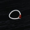 OLIO E ACETO Sterling Silver Moonstone/Lapis Lazuli/Red Snakeskin Jade Crown Ring OLIO-OA13F05-YH Red